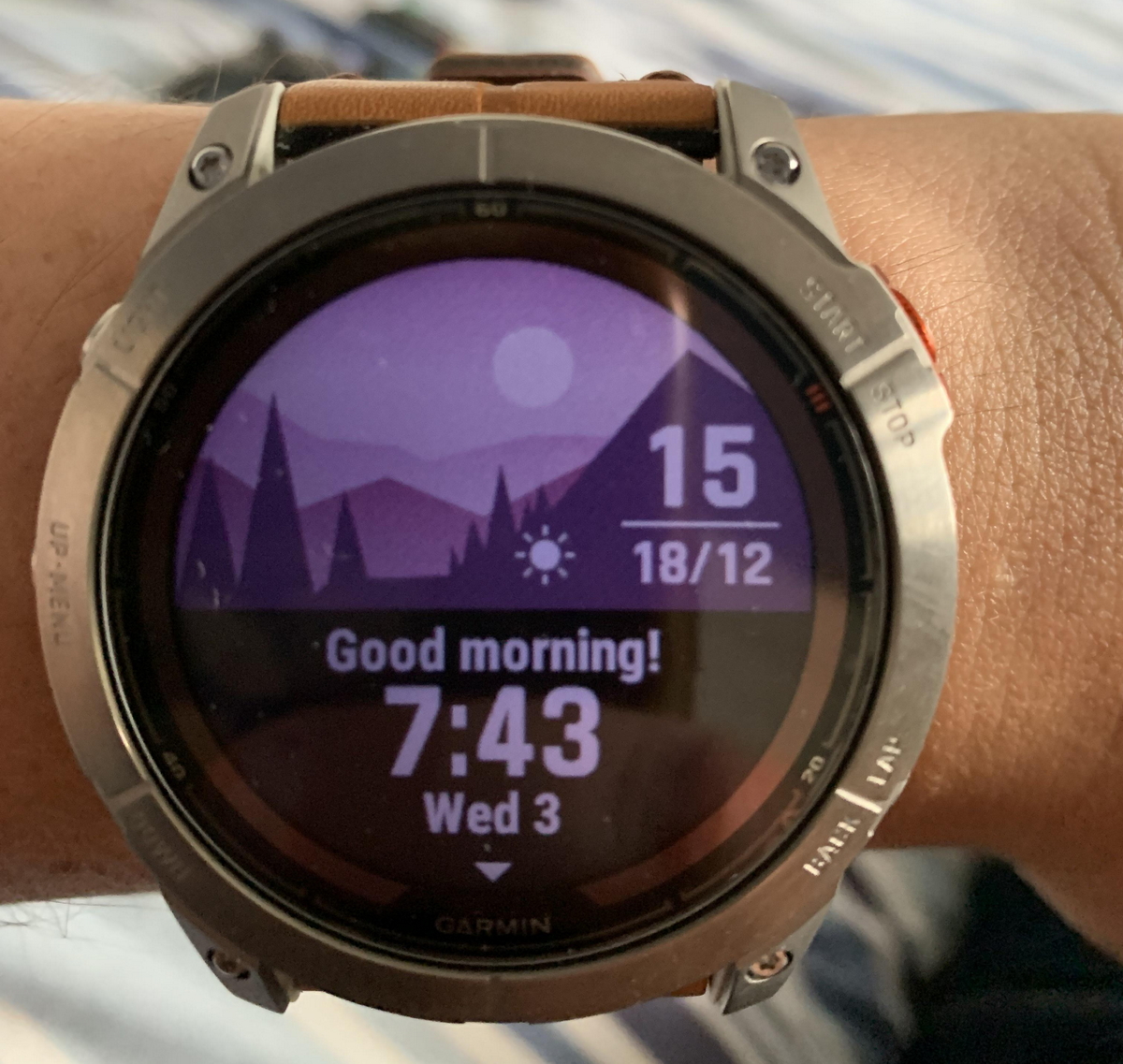 Утреннее приветствие от Garmin Fenix 7