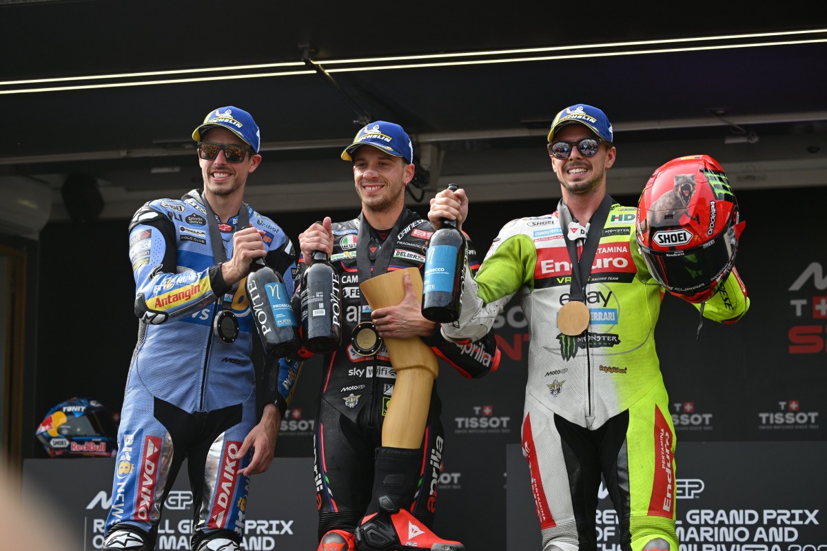 Подиум спринта в Мизано