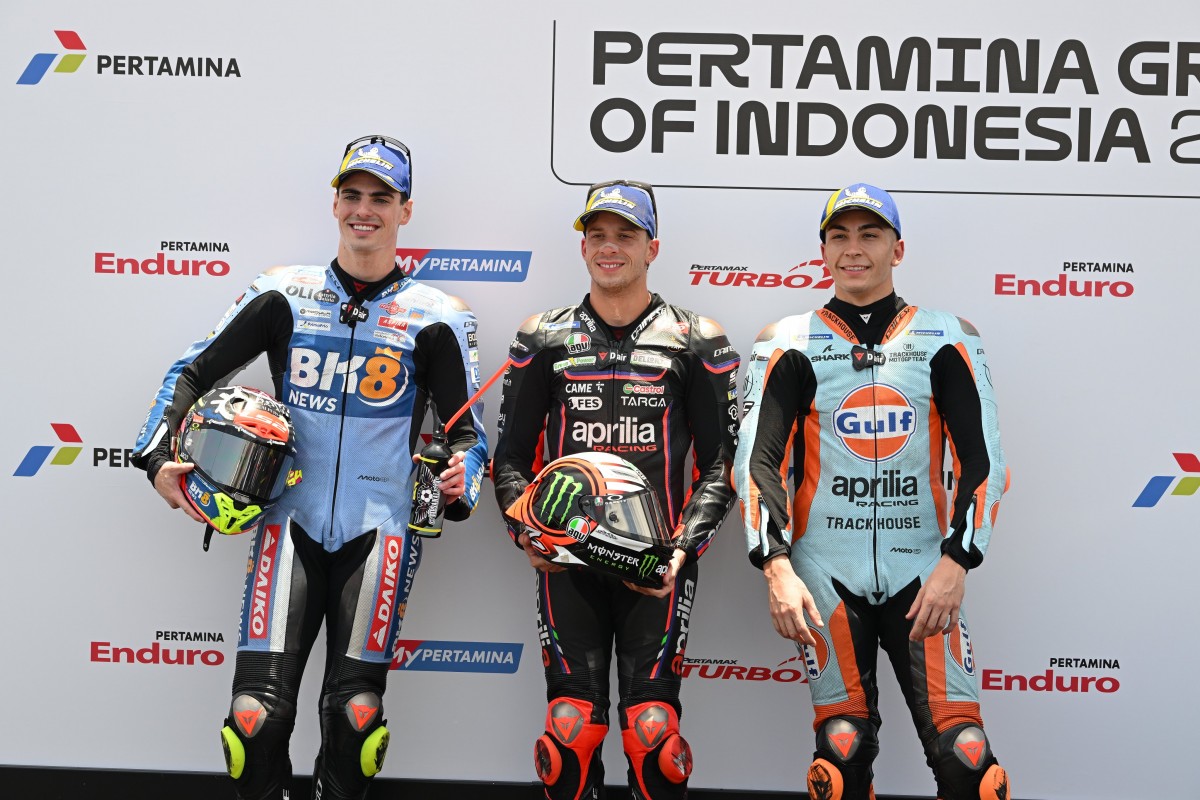 Тройка лидеров квалификации Гран-При Индонезии MotoGP 2025