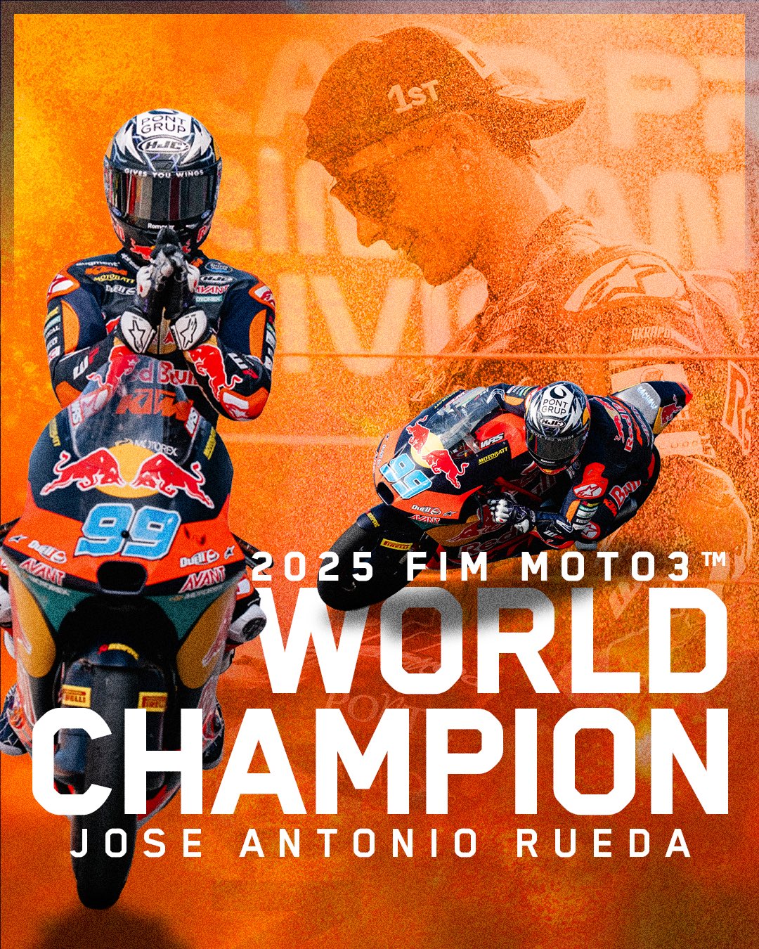 Хосе Антонио Руэда - чемпион Moto3 2025 года