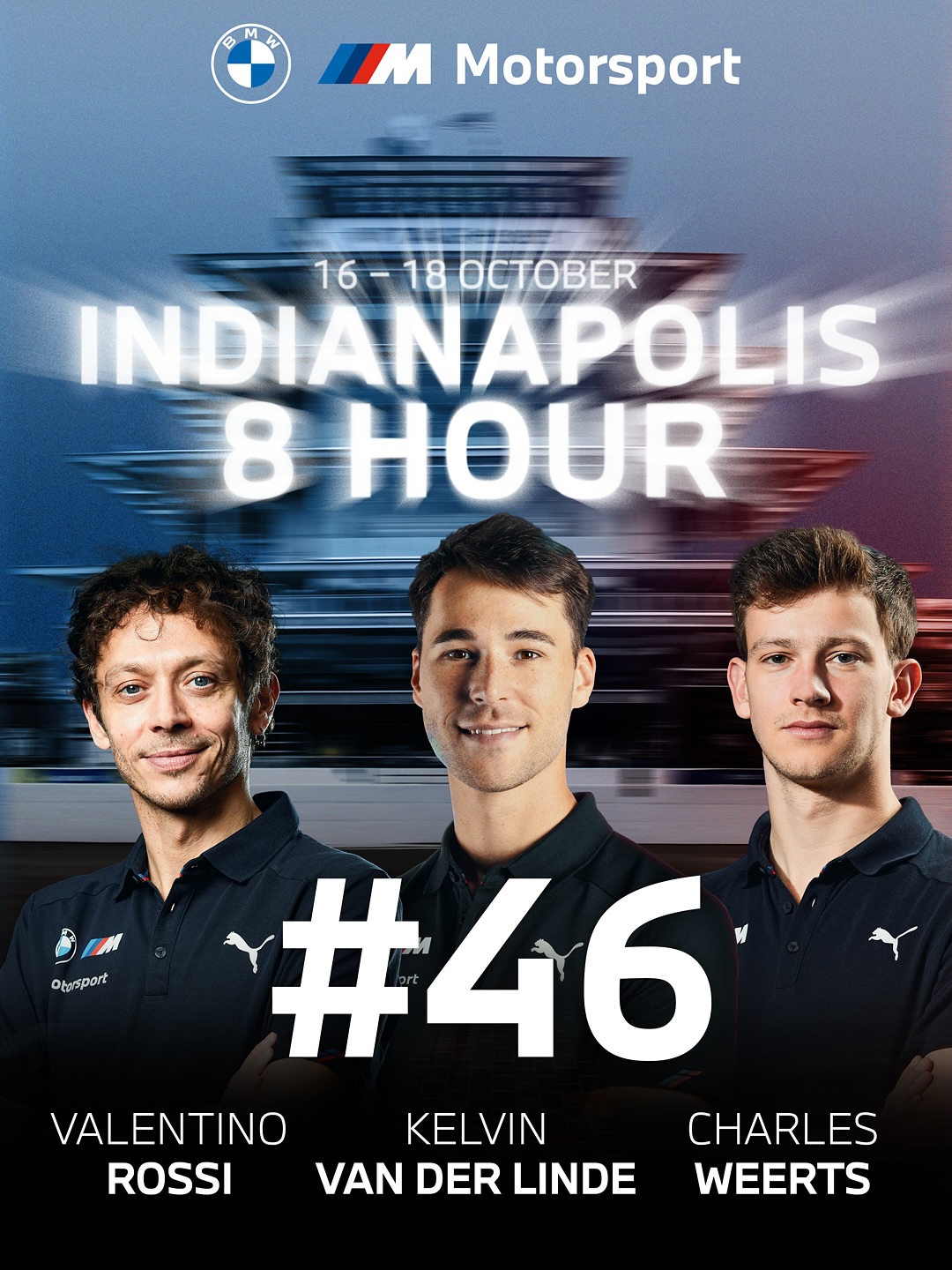 Состав экипажа Team WRT #46 Валентино Росси для Индианаполиса