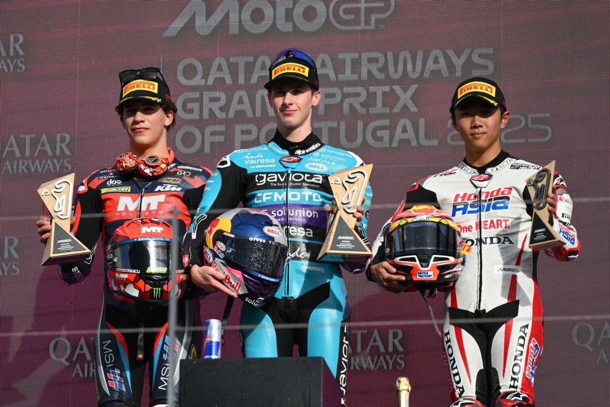 Подиум Гран-При Португалии в классе Moto3