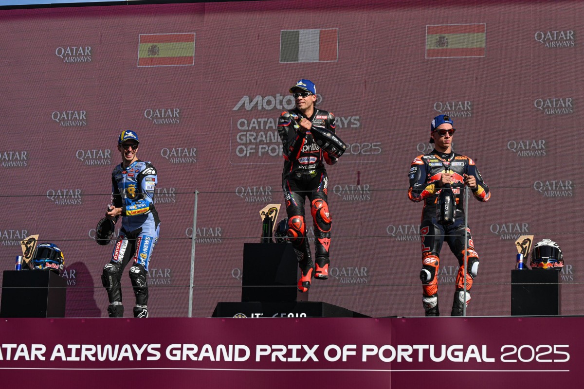 Подиум Гран-При Португалии MotoGP 2025