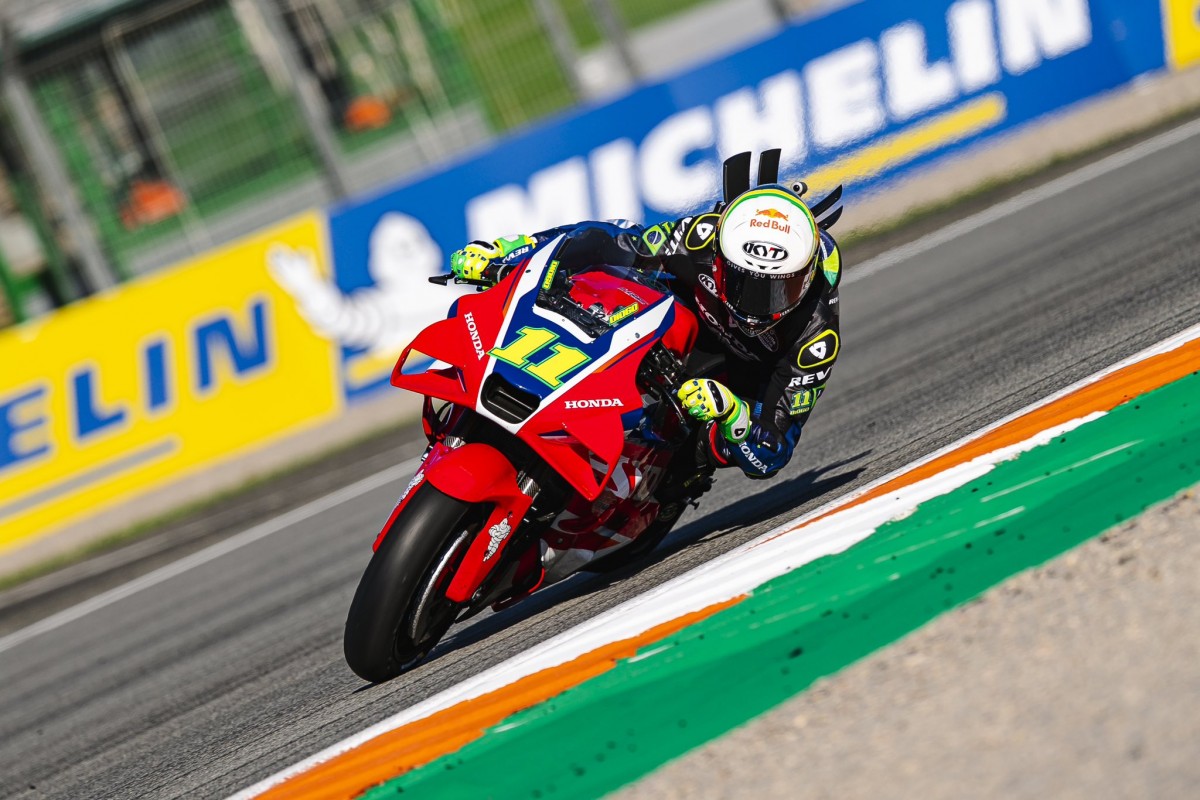 Диого Морейра на LCR Honda RC213V на тестах IRTA MotoGP в Валенсии