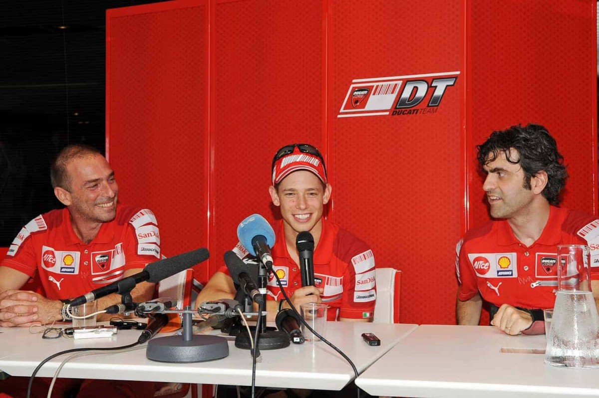 Ливио Суппо и его протеже Кейси Стоунер, первый чемпион MotoGP в истории Ducati