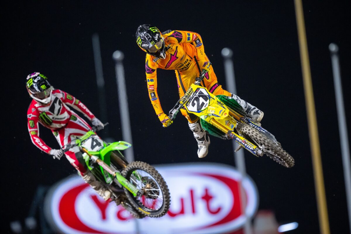Дуэль Секстона с Джейсоном Андерсоном, AMA Supercross Anaheim-2