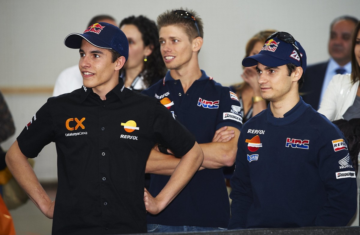 Марк Маркес, Кейси Стоунер и Дани Педроса, MotoGP 2012