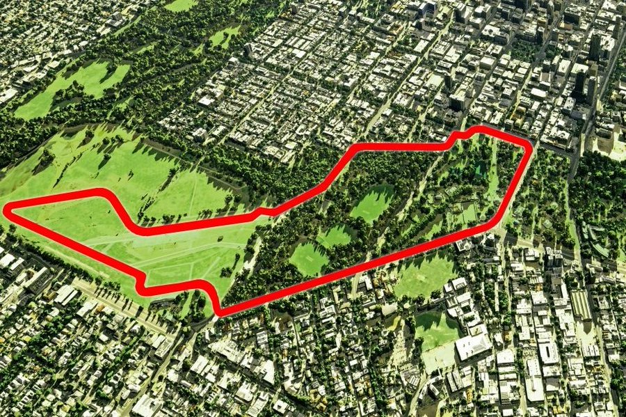 Приблизительная схема Adelaide Street Circuit для Гран-При Австралии по MotoGP 2027