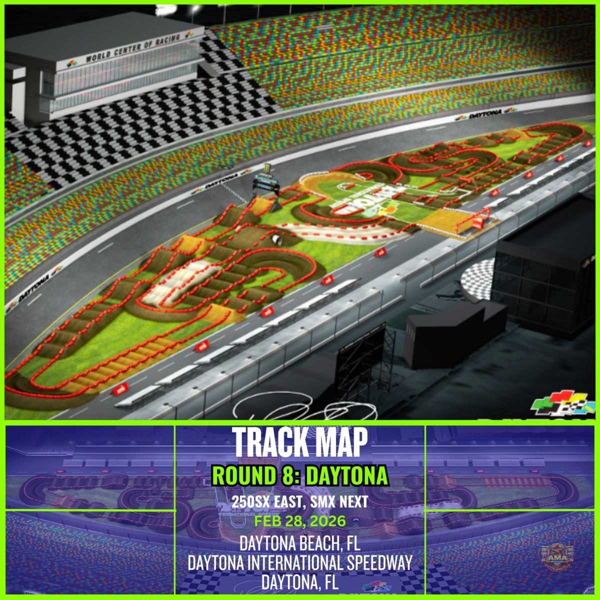 Схема трассы 8 этапа AMA Supercross в Дайтоне