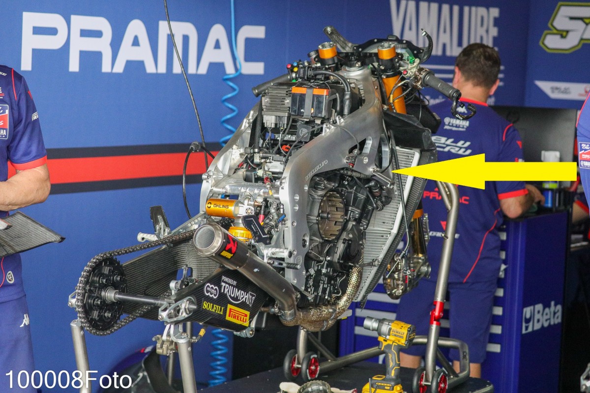 Дополнительный элемент жесткости шасси Boscoscuro команды Pramac Racing Moto2