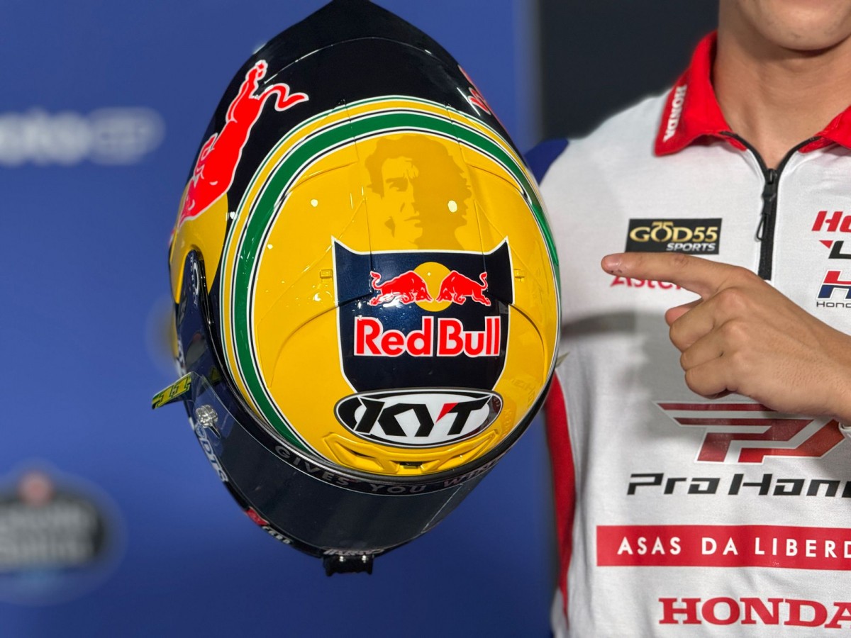 Особый шлем Диого Морейры для Гран-При Бразилии (LCR Honda MotoGP)