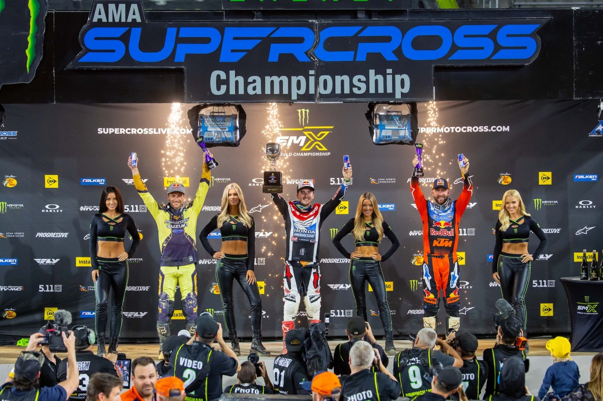 Подиум 10 этапа AMA Supercross 2026