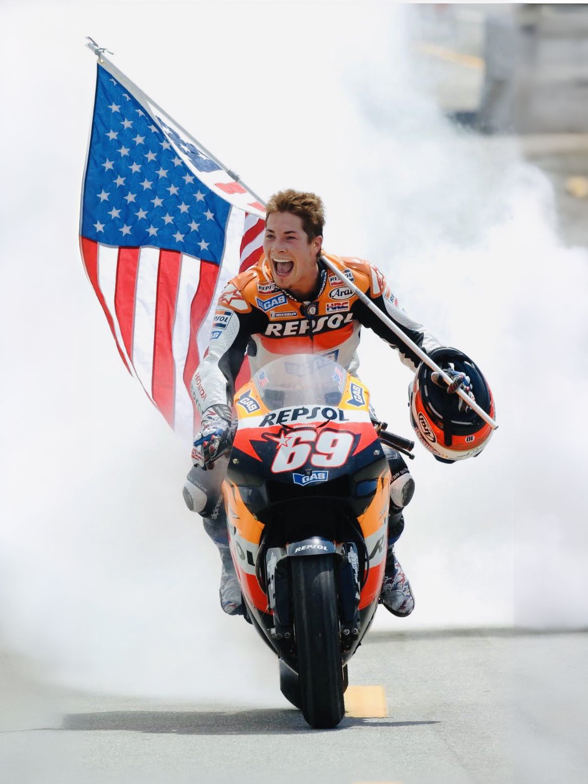 Никки Хейден, победитель USGP MotoGP 2005 в Laguna Seca