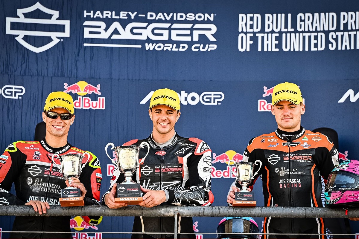Подиум Harley-Davidson Bagger World Cup в Остине