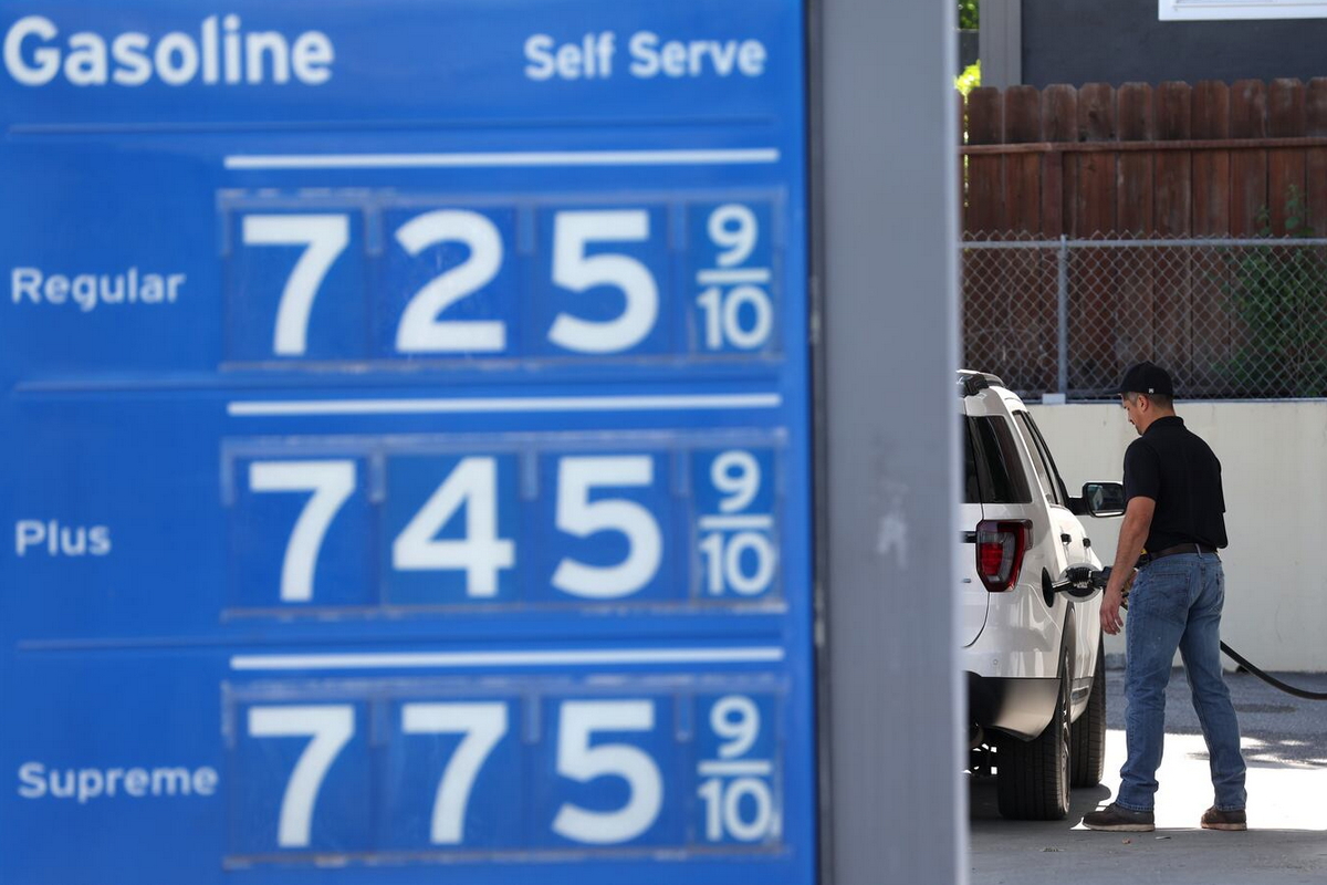 Цены на бензин в Калифорнии в 2022 году