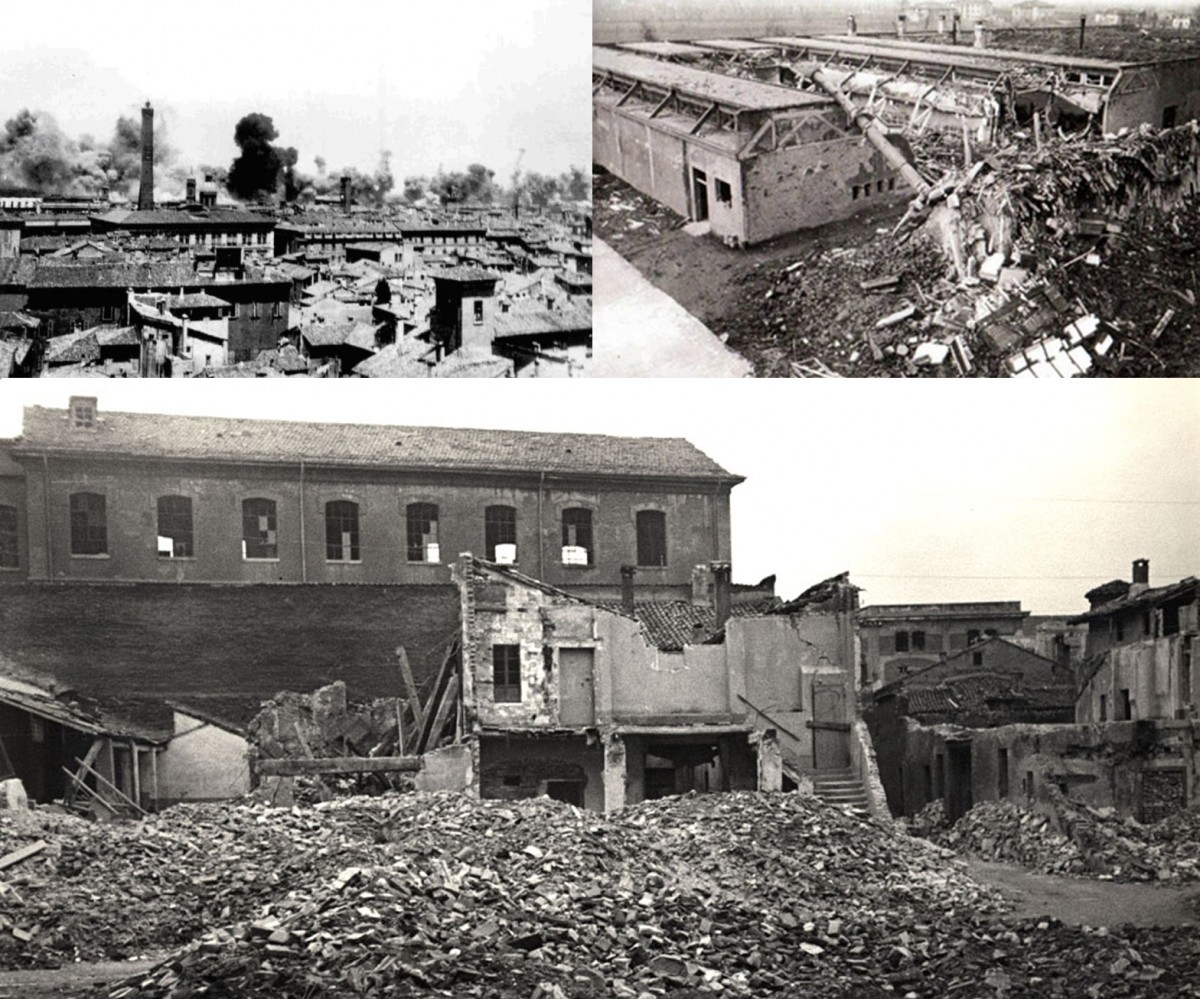 Завод Ducati и другие последствия бомбардировок Болоньи, 1944