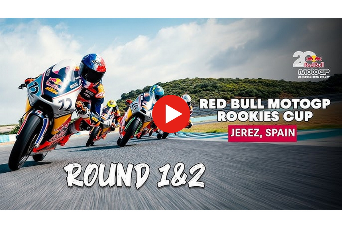 Воскресная гонка Red Bull MotoGP Rookies Cup от старта до финиша