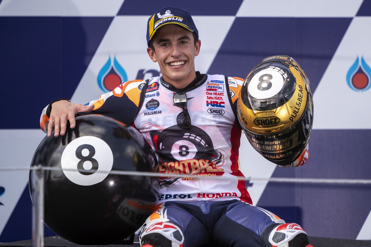 Марк Маркес, 8-кратный чемпион мира, 6-кратный чемпион MotoGP с Repsol Honda (2019)