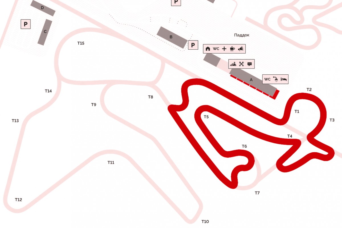 Схема трассы для 1 этапа чемпионата по Супермото и Минимотарду 2026 на NRing