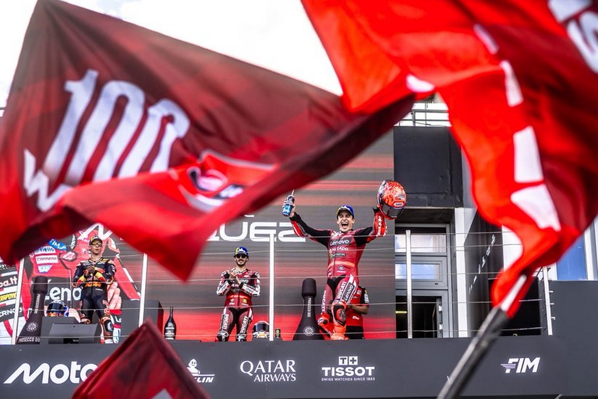 Марк Маркес взял 100 победу для себя и 100 победу для Ducati