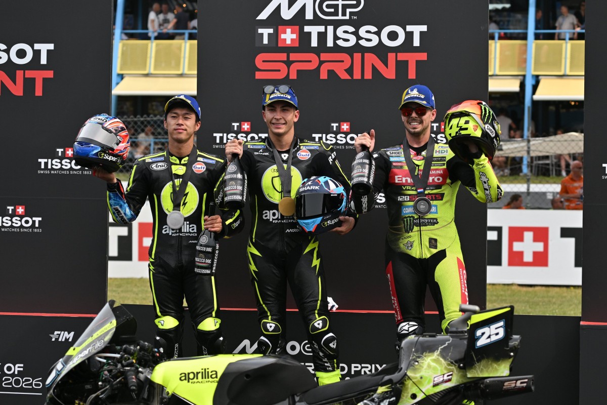 Подиум спринта MotoGP в Ассене