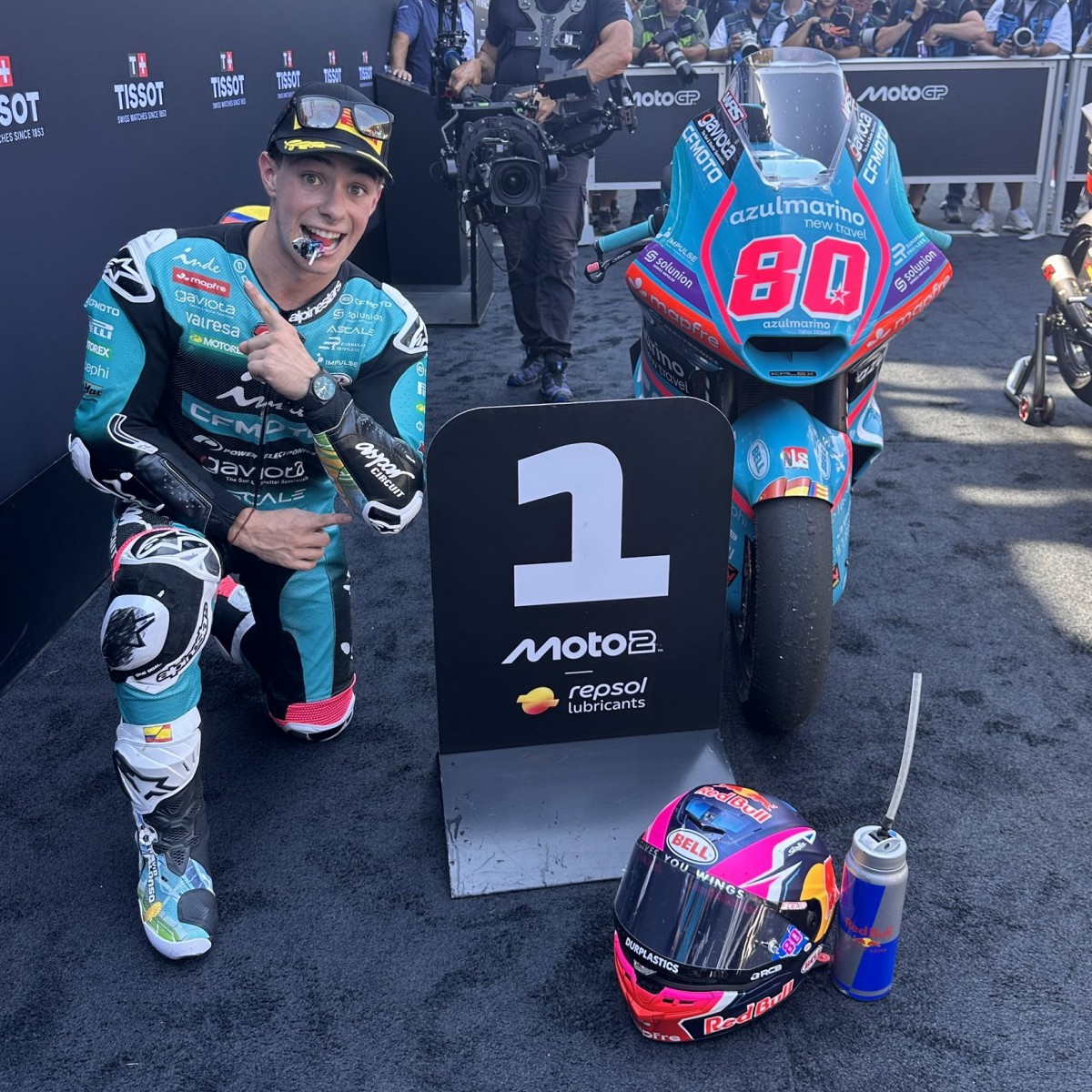 Давид Алонсо, победитель Гран-При Нидерландов Moto2