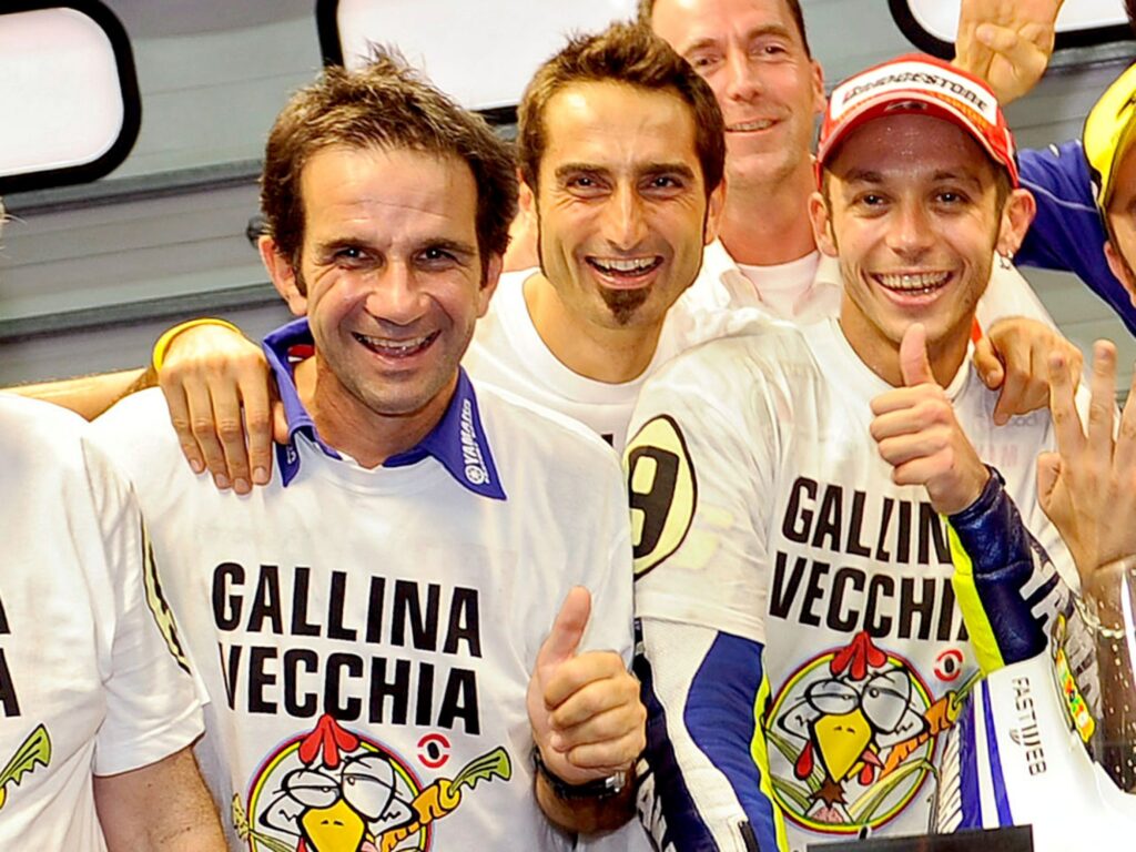Валентино Росси и Давиде Бривио вместе взяли 4 титула в MotoGP с 2004 по 2009 с Yamaha