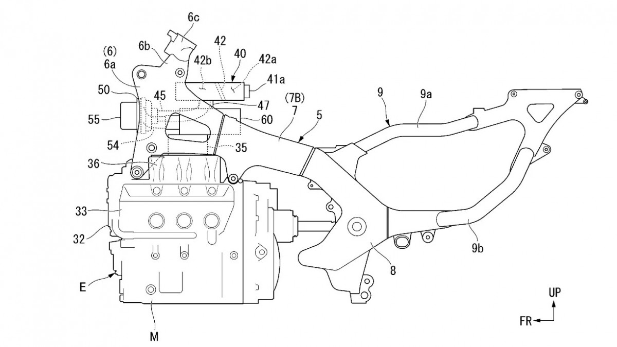 Патентная схема: Honda Gold Wing с E-Compressor