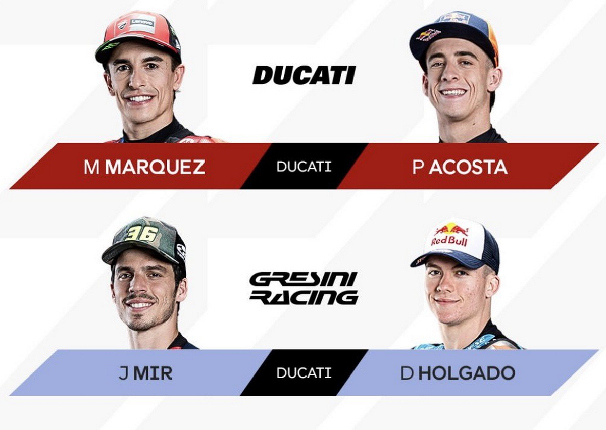 Четыре испанца в двух командах Ducati в MotoGP 2027 года