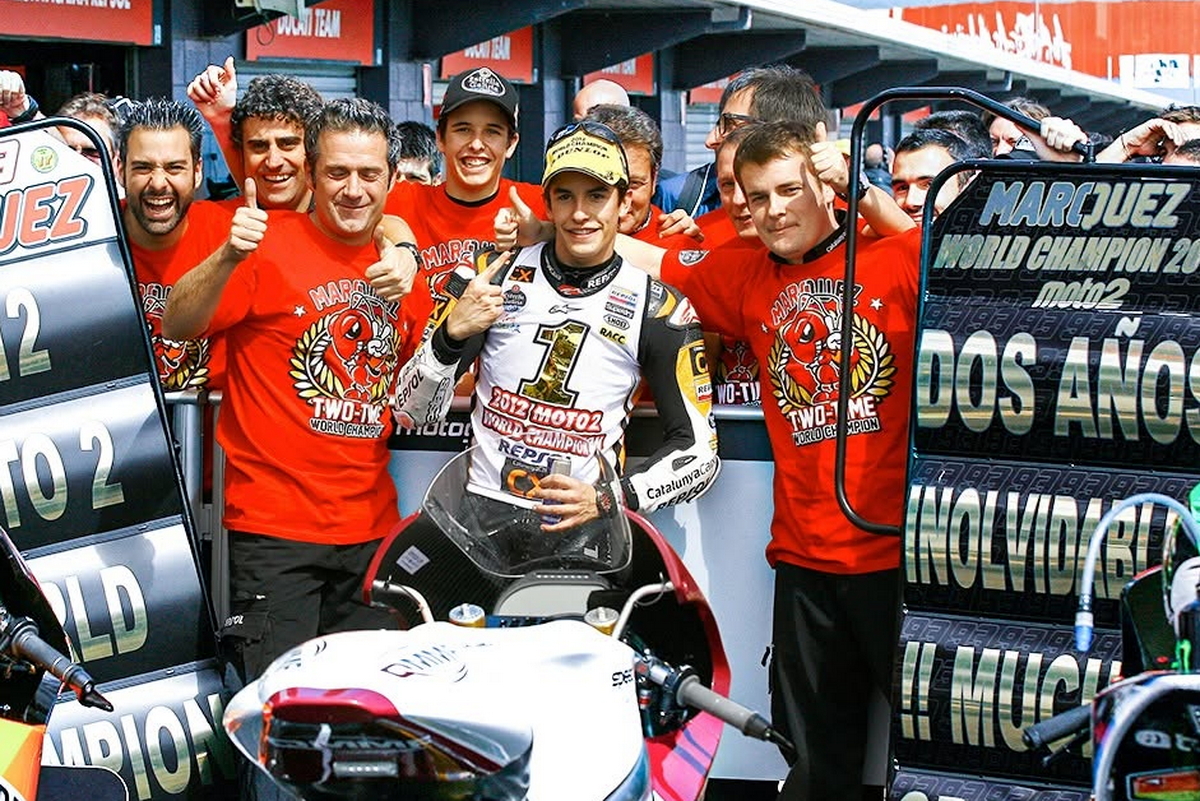 Марк Маркес, чемпион Moto2 в 2012 году на Suter MMX