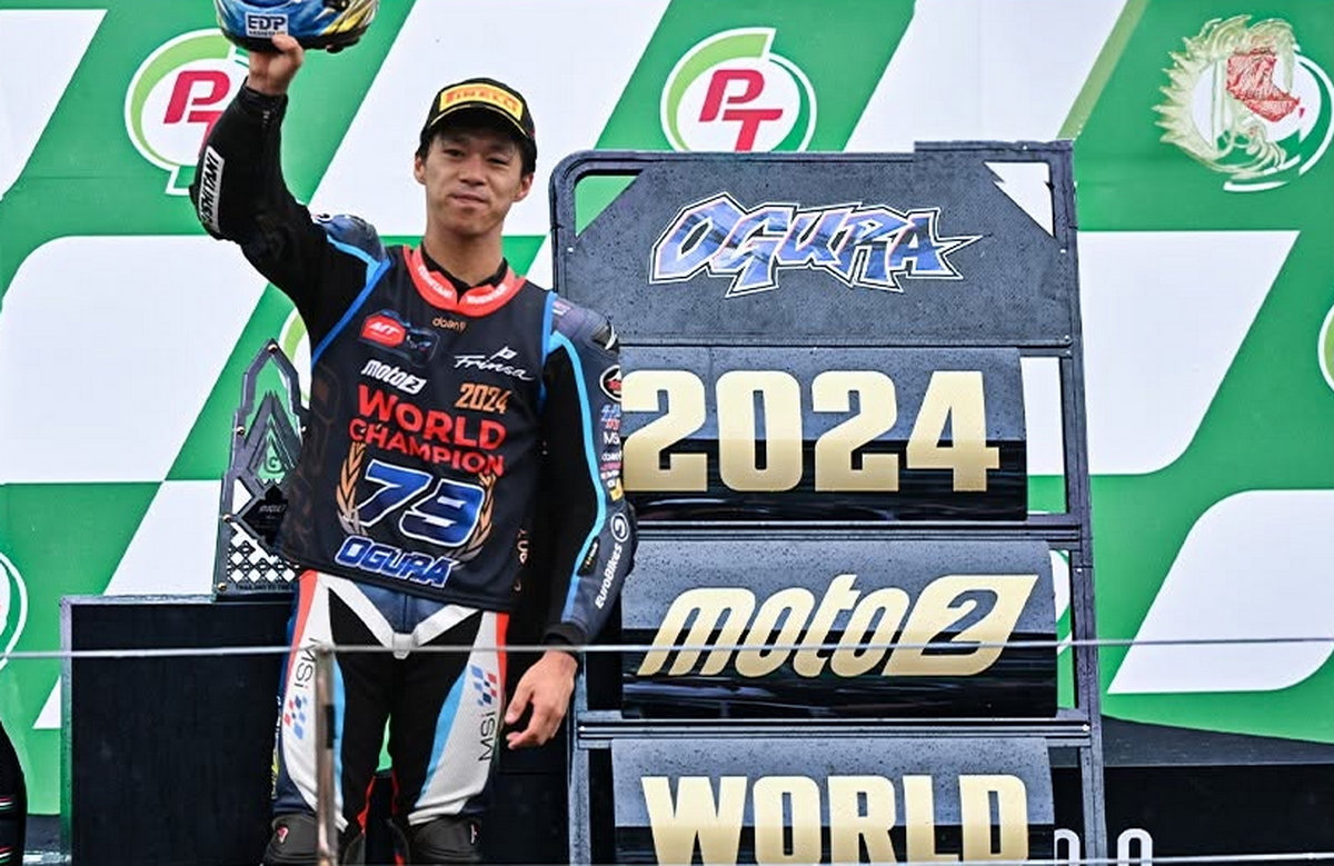Аи Огура, чемпион Moto2 в 2024 году с Boscoscuro