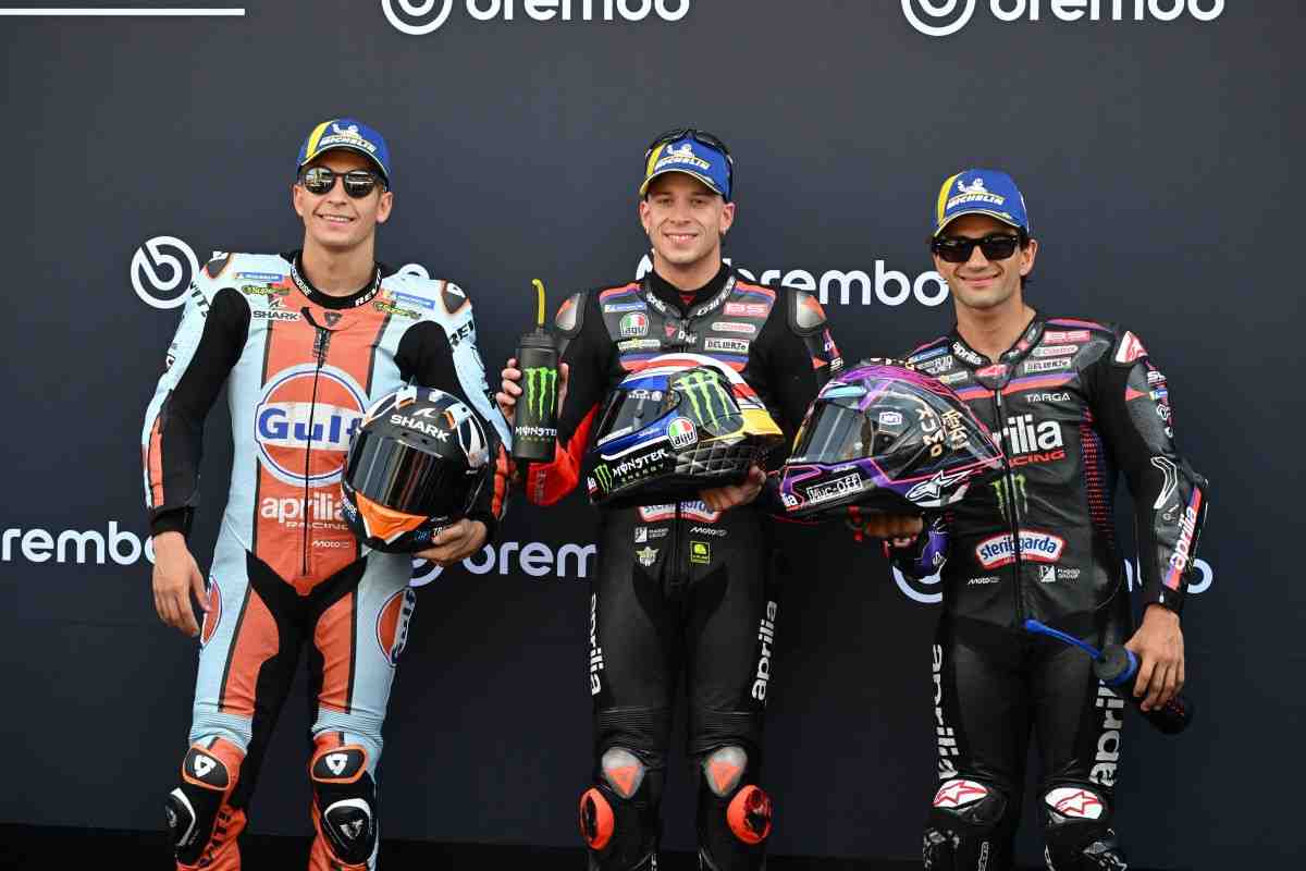 Впервые: Aprilia оккупирует заглавную линию стартовой решетки Гран-При Италии MotoGP 2026